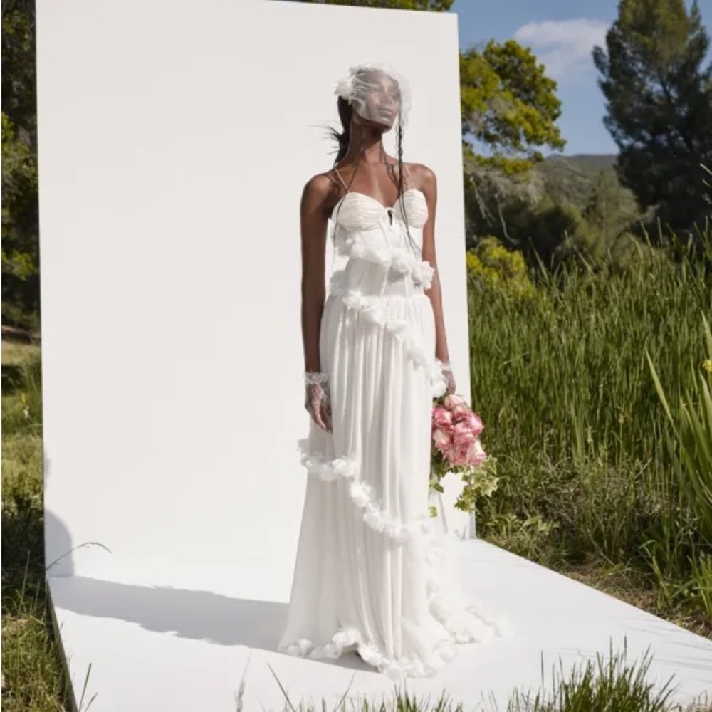For Love and Lemons Olivia Gown with Floral Details